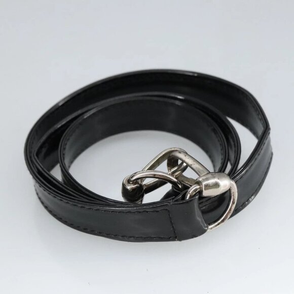 GUCCI Hand Bag Enamel 2way Black Silver - Picture 10 of 15